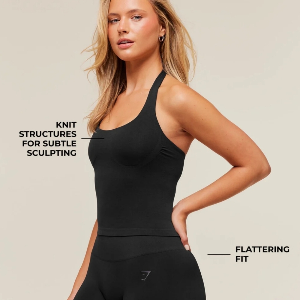 Gymshark Soft Sculpt Halterneck Tank With Shelf